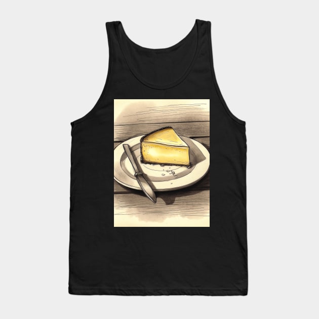 Elevate Your Home Bakery with a Stunning Watercolor Cheesecake Painting: The Perfect Gift for Dessert Lovers Tank Top by Rolling Reality